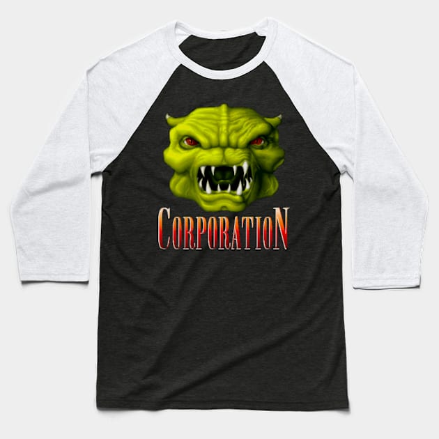 Corporation Baseball T-Shirt by iloveamiga